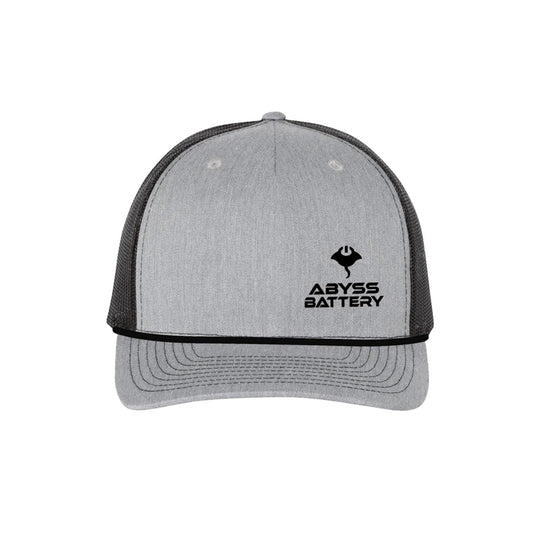 ABYSS® - Grey on Black Richardson Mesh Trucker Hat